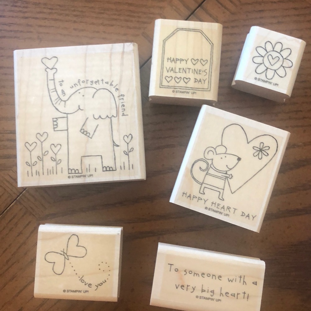 Stampin up - Happy heart day stamp set of 7 stamps